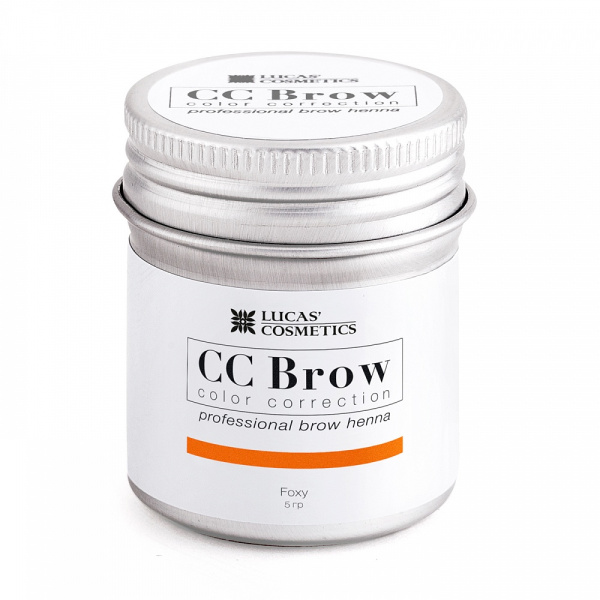 Хна для бровей в баночке, рыжий CC Brow (Foxy), 5 гр. Lucas Cosmetics