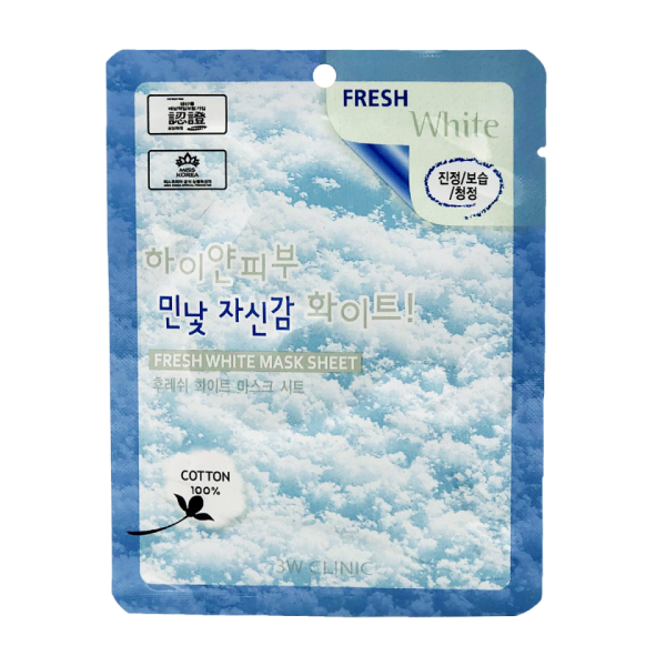 Тканевая маска для лица с ниацинамидом Fresh White Mask Sheet 3W CLINIC