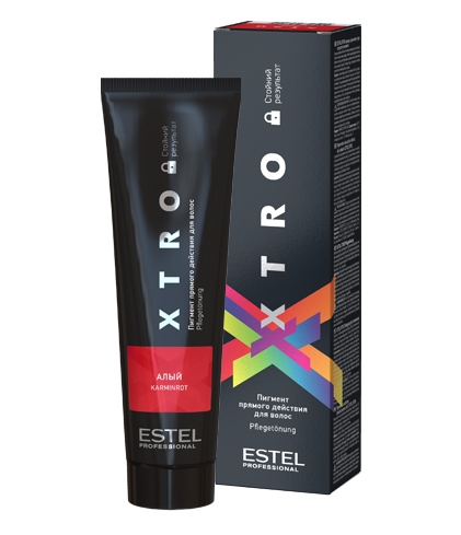 Пигмент прямого действия для волос XTRO BLACK Алый 100 мл